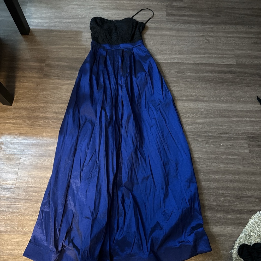 Windsor Black and Blue Maxi Dress